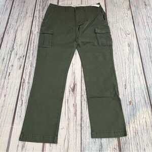 Goodthreads Men’s Athletic-fit vintage Stretch Cargo Olive Green Pants 30W 30L